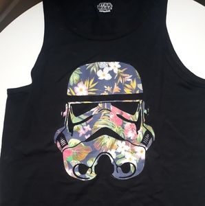 Floral stormtrooper tank top